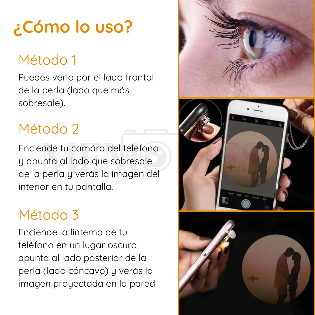 Collar cámara con proyección de foto personalizada